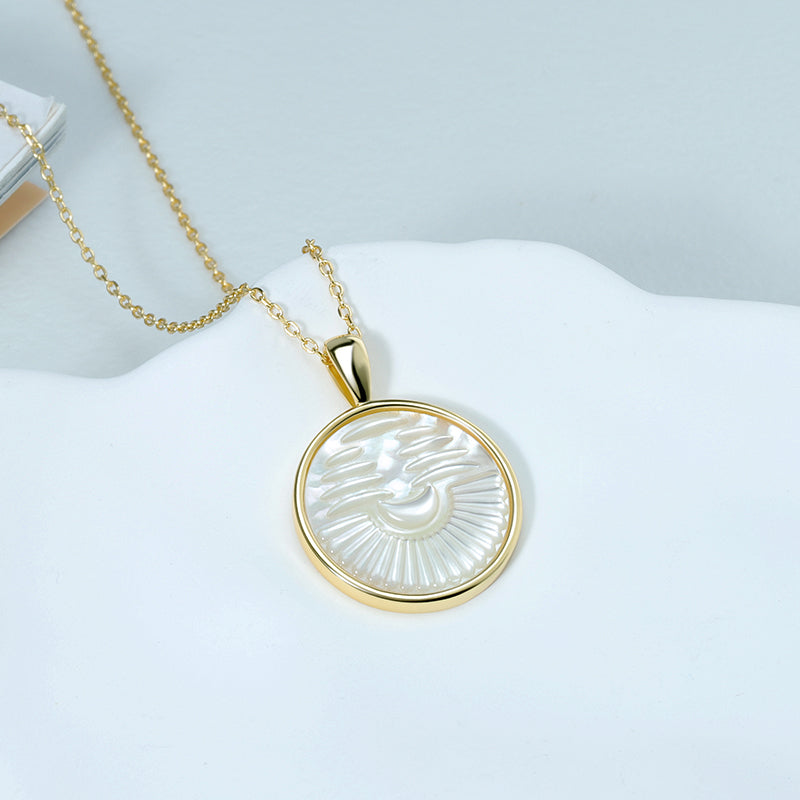 Verona gyöngyház nyaklánc – aranyozott ezüst